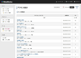 アクセス集計画面